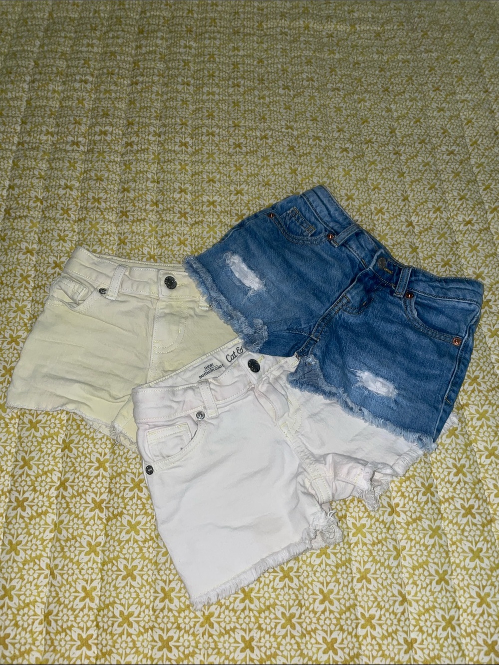 Cat & Jack  3 Pair Denim High-Rise Shorts